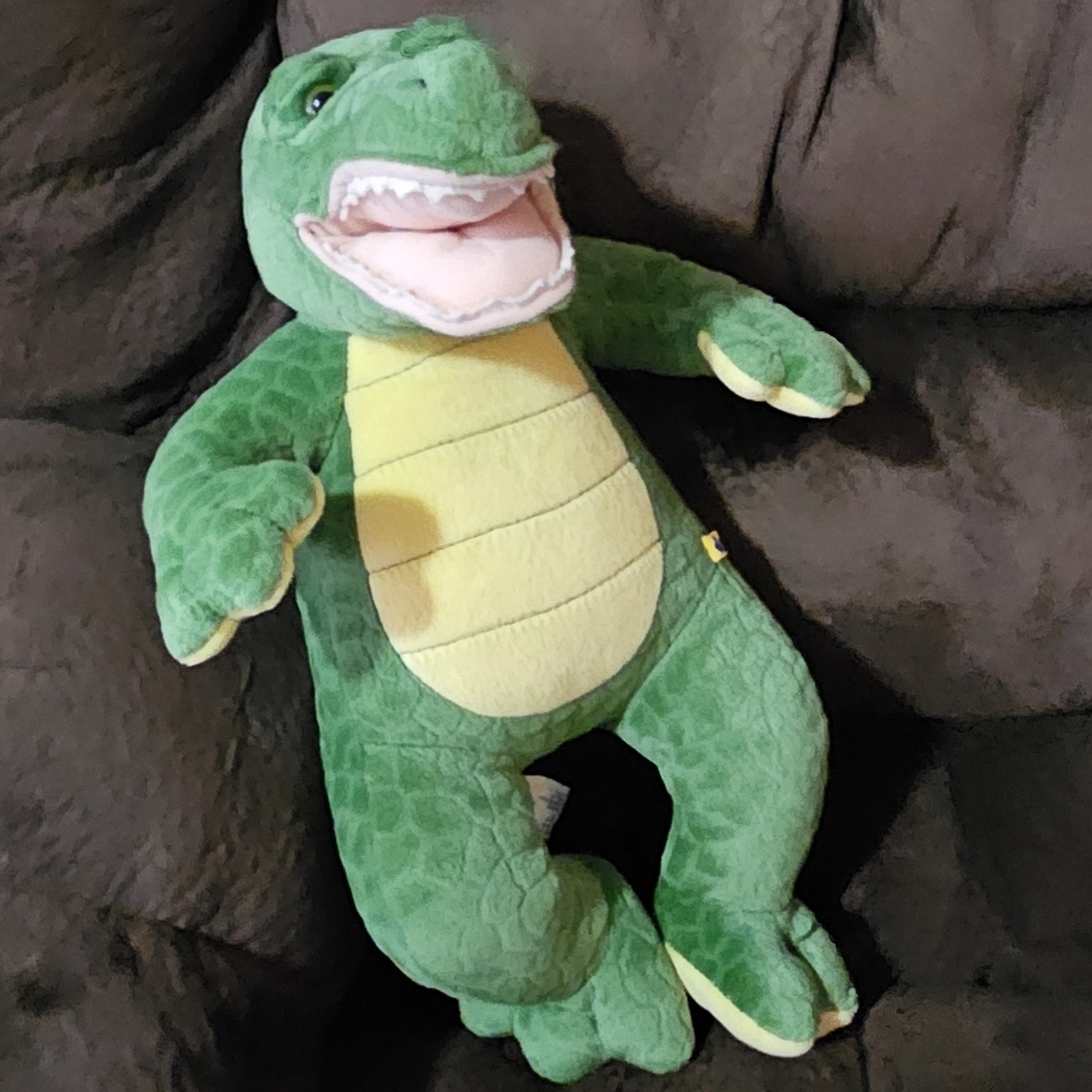 Green Plush Dinosaur Toy for Reptile Pets